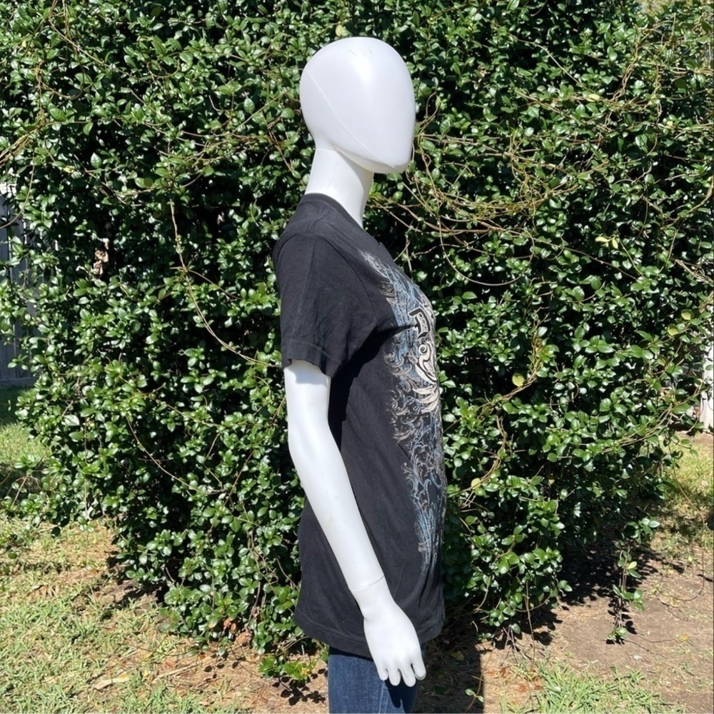 NWT A Brand Dead Wood Black Short Sleeve Graphic Tee Shirt - Picture 4 of 11